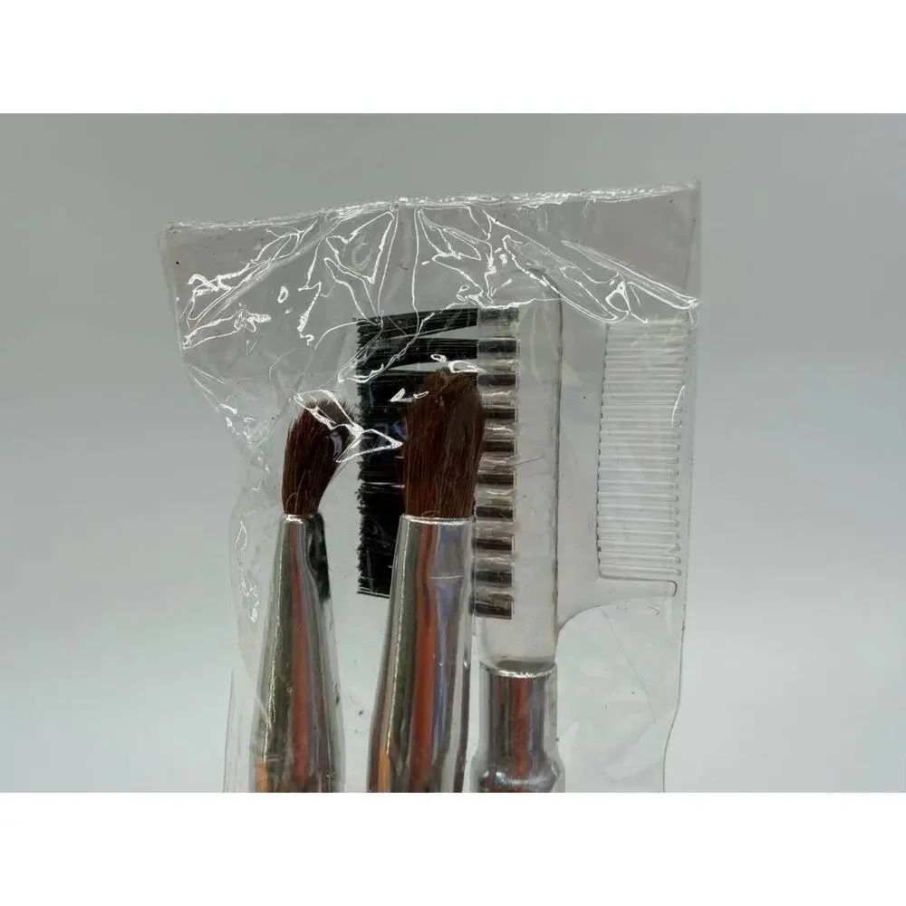 Lancome Makeup Brush Set Pink Set of 2 Eyelash Comb Brow Lip Brush